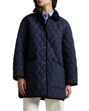 Polo Ralph Lauren Water Repellent Quilted Barn Jacket - Blue