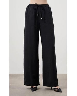 Mizalle Wide Leg Pants - Blue