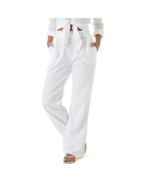 Melissa Odabash Krissy Core Cotton Gauze Cover-Up Pants - White