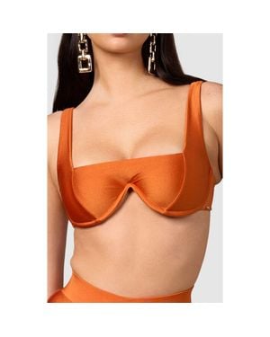Mbm Swim Chance Bikini Top - Orange