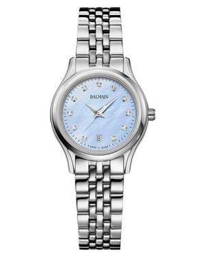 Balmain Beleganza Diamond & Mother-Of-Pearl Bracelet Watch, 27.5Mm - Blue