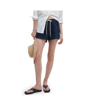Rag & Bone Emery Drawstring Cargo Denim Shorts - Blue