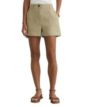 Reiss Ashby Linen Shorts - Natural