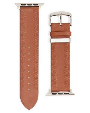 Ted Baker Leather Apple Watch Watchband - Brown