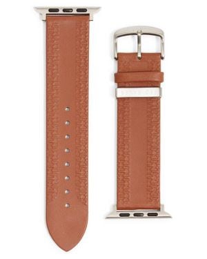 Ted Baker Leather Apple Watch Watchband - Brown