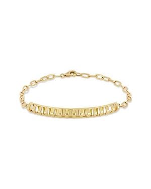 Bony Levy 14K Caged Id Bracelet - Metallic