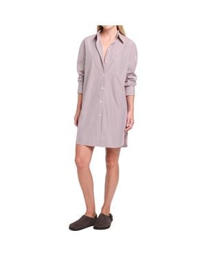 Twp Big Joe Stripe Shirtdress - Purple