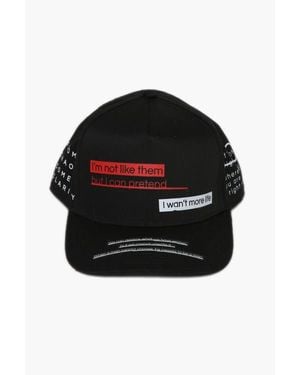 The Celect Sayings Mid Rise Printed Cap - Black