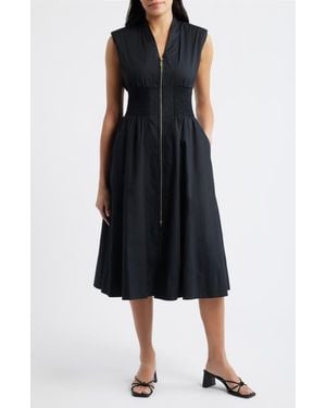 sachin and babi light blue dress Nordstrom Vince Camuto Chiffon Overlay Sleeveless Midi Dress Rich Black at  Nordstrom,