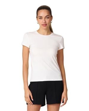 Rebody Active Rebody Essentials Fitted Short Sleeve Top - White