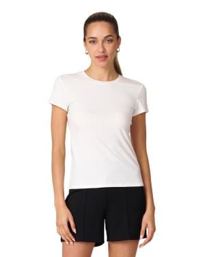 Rebody Active Rebody Essentials Fitted Short Sleeve Top - White