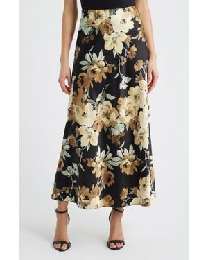 Anne Klein Floral Print Maxi Skirt - Multicolor