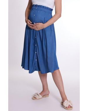 Cache Coeur Dallas Maternity Skirt - Blue