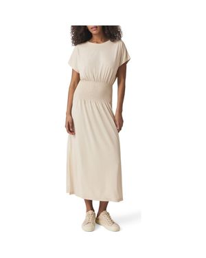 Splendid Giada Smock Waist Sandwash Knit Midi Dress - Natural