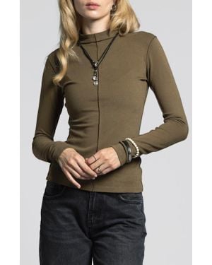 WEEKEND LOS ANGELES Marisol Mock Neck Top - Black