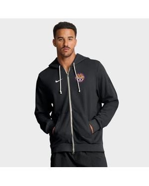 Nike Lsu Tigers 2025 Sideline Standard Issue Dri-Fit Full-Zip Hoodie - Black