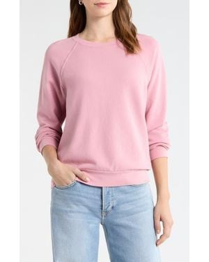 The Standard Stitch The Organic Cotton Raglan Sweatshirt - Red