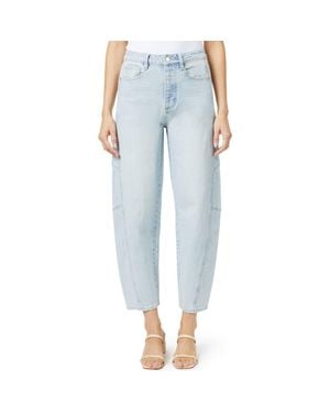 Habitual High Waist Crop Barrel Leg Jeans - Blue
