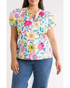 Sugarlips Kress Floral Print Top - White