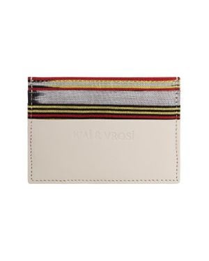 Kai & Vrosi Leather Canvas Cardholder - White