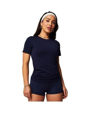 Fabletics Feather Tech+ Short-Sleeve Top - Blue