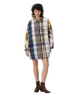 Missoni Double-Breasted Caban With Check Pattern - White