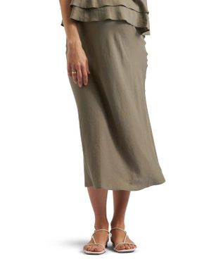 Ripe Maternity Debbie Linen Skirt - Green