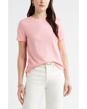 Caslon Cotton Blend Crewneck T-Shirt - Red