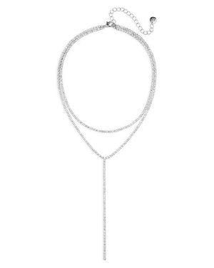 BP. Rhinestone Layered Y-Necklace - Blue