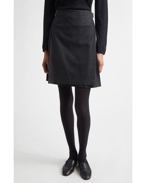 Johnstons of Elgin X Le Kilt Glen Plaid Wool & Cashmere Kilt Skirt - Black