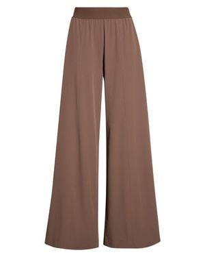 Zella Atlas Elastic Waist Wide Leg Pants - Brown