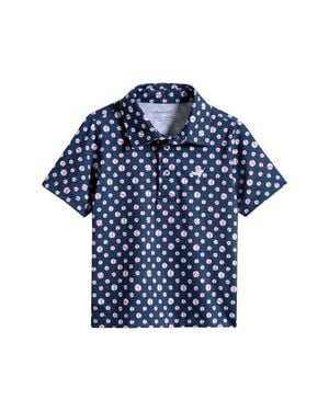 American Fit Kids' Baseball Print Polo - Blue