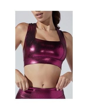Heroine Sport Cycling Racerback Sports Bra - Purple
