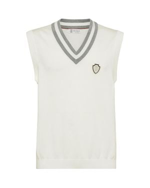 Brunello Cucinelli Cotton Vest - White