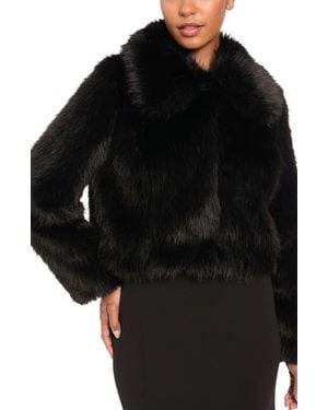 Maggy London Faux Fur Jacket - Black