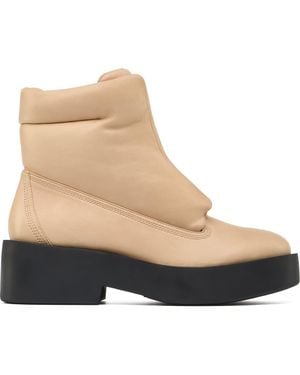 J/Slides Darina Leather Mid Boot - Natural