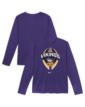 Nike Toddler Minnesota Vikings Primetime Legend Icon Long Sleeve Performance T-Shirt - Blue