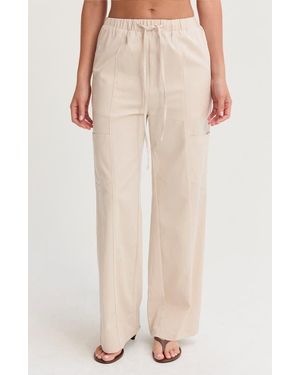 Crescent Pull On Tencel Blend Pants - Natural