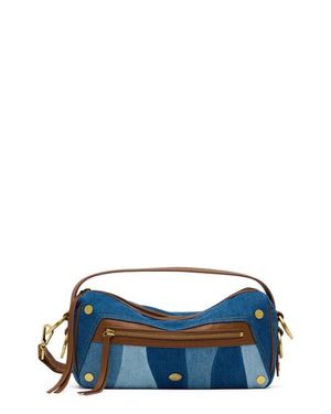 Hammitt Medium Doxie Denim & Leather Shoulder Bag - Blue