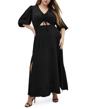 City Chic Jolene Maxi Dress - Black
