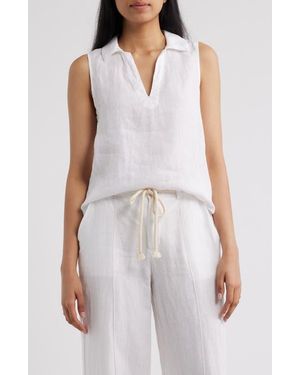 Bella Dahl Sleeveless Linen Top - White