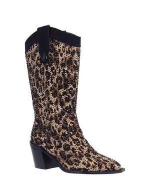 J. Reneé Laylani Pointed Toe Western Boot - Brown