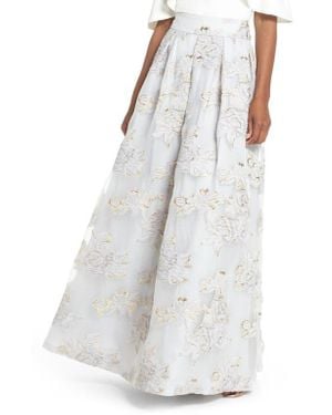 Eliza J Jacquard Ball Skirt - White