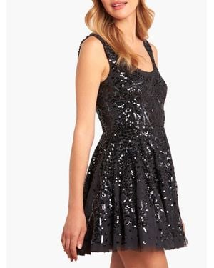Needle & Thread Sequin Ribbon Mini Dress - Black
