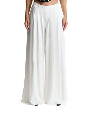 Naked Wardrobe Pleated Wide Leg Pants - White