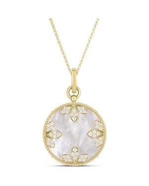 Roberto Coin Venetian Medallion Pendant Necklace - Metallic