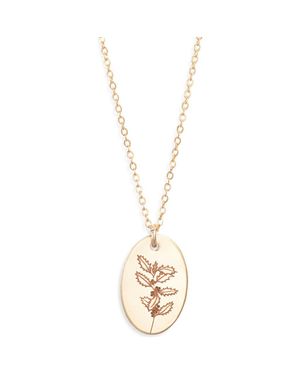 SET & STONES Louise Birth Flower Necklace - Metallic