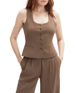 Bardot Azilia Button Vest - Brown