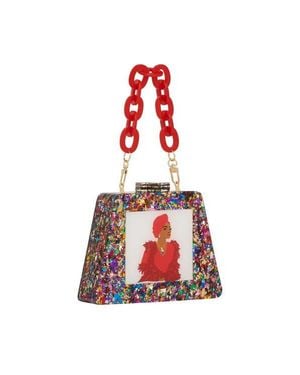 LarAllan Ade Acrylic Dinner Clutch - Red
