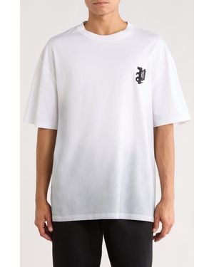 Purple Brand Oversized Graphic Mercerized Cotton T-Shirt - White